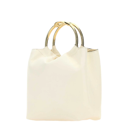 Ivory Leather Bucket Bag - Image 2