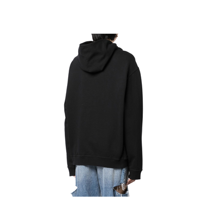 Black Cotton Hooded Sweatshirt - Image 5