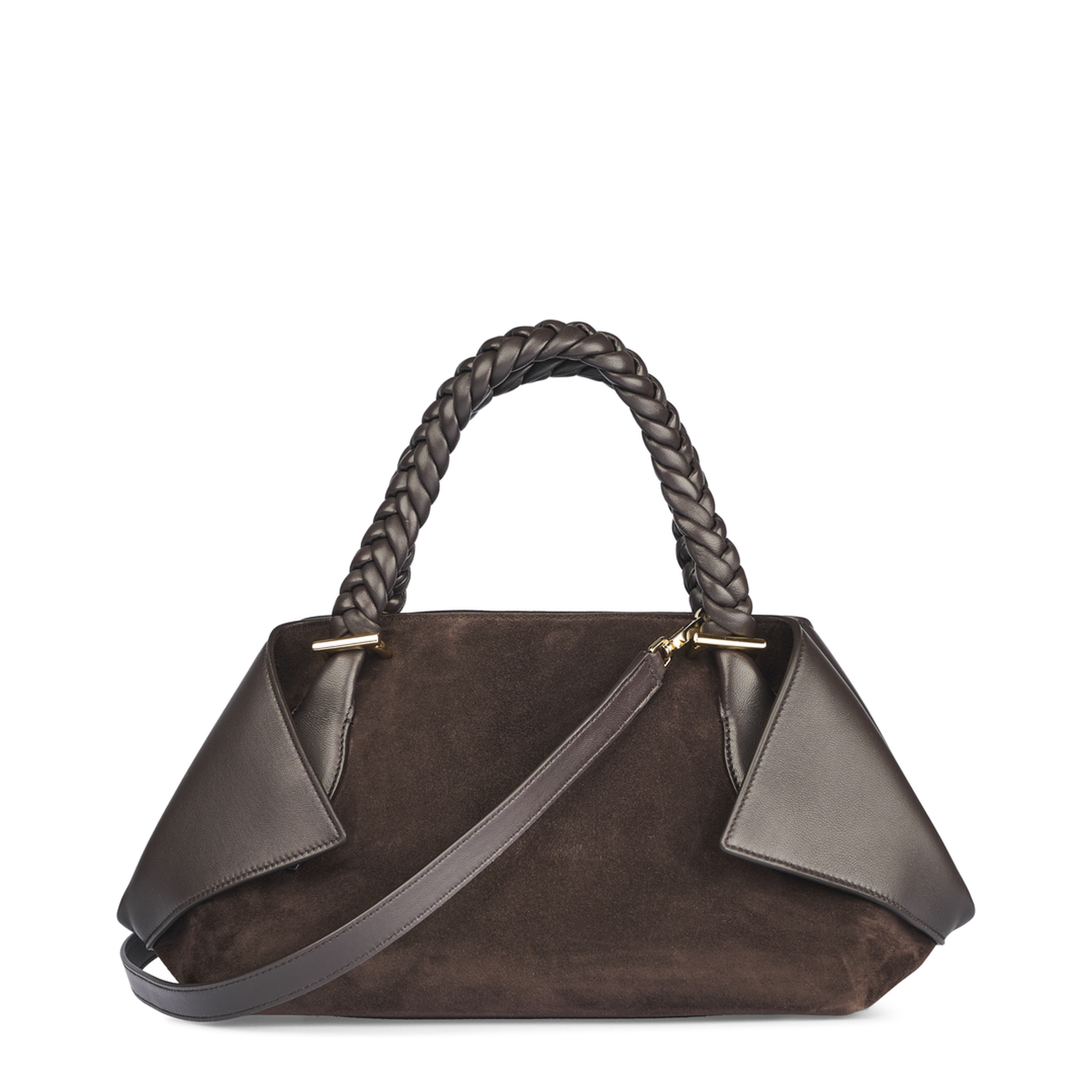 Scarf (Folded) Medium Suede Calfskin Tote Bag - Testa di Moro - Image 2