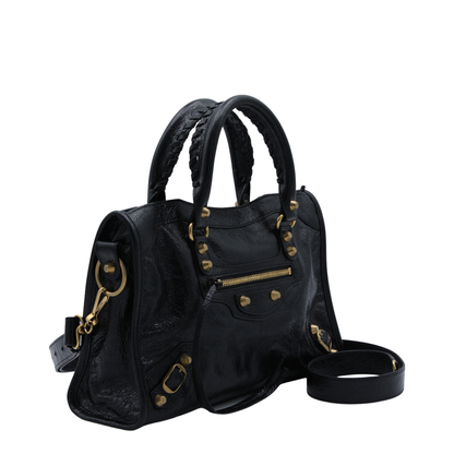 Le City Small Arena Storico Lambskin Shoulder Bag - Black - Image 3