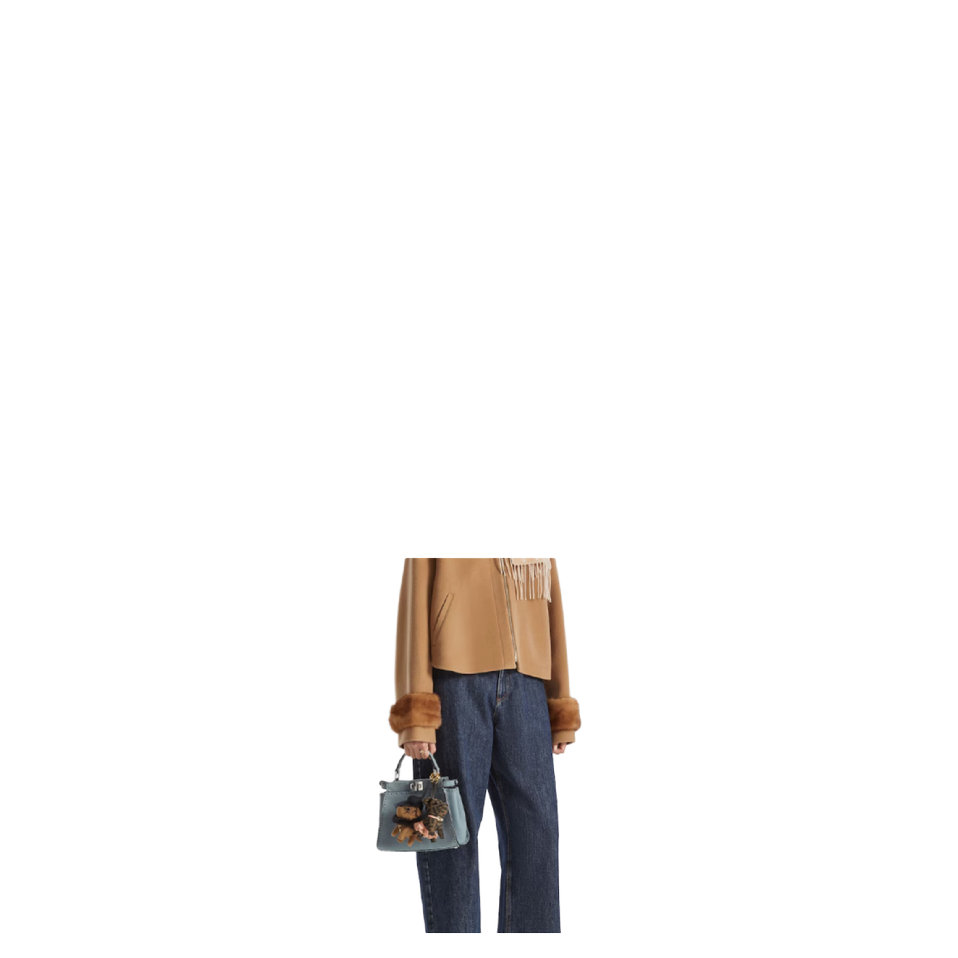 Peekaboo Mini Cuoio Romano Leather Light Blue - Image 4