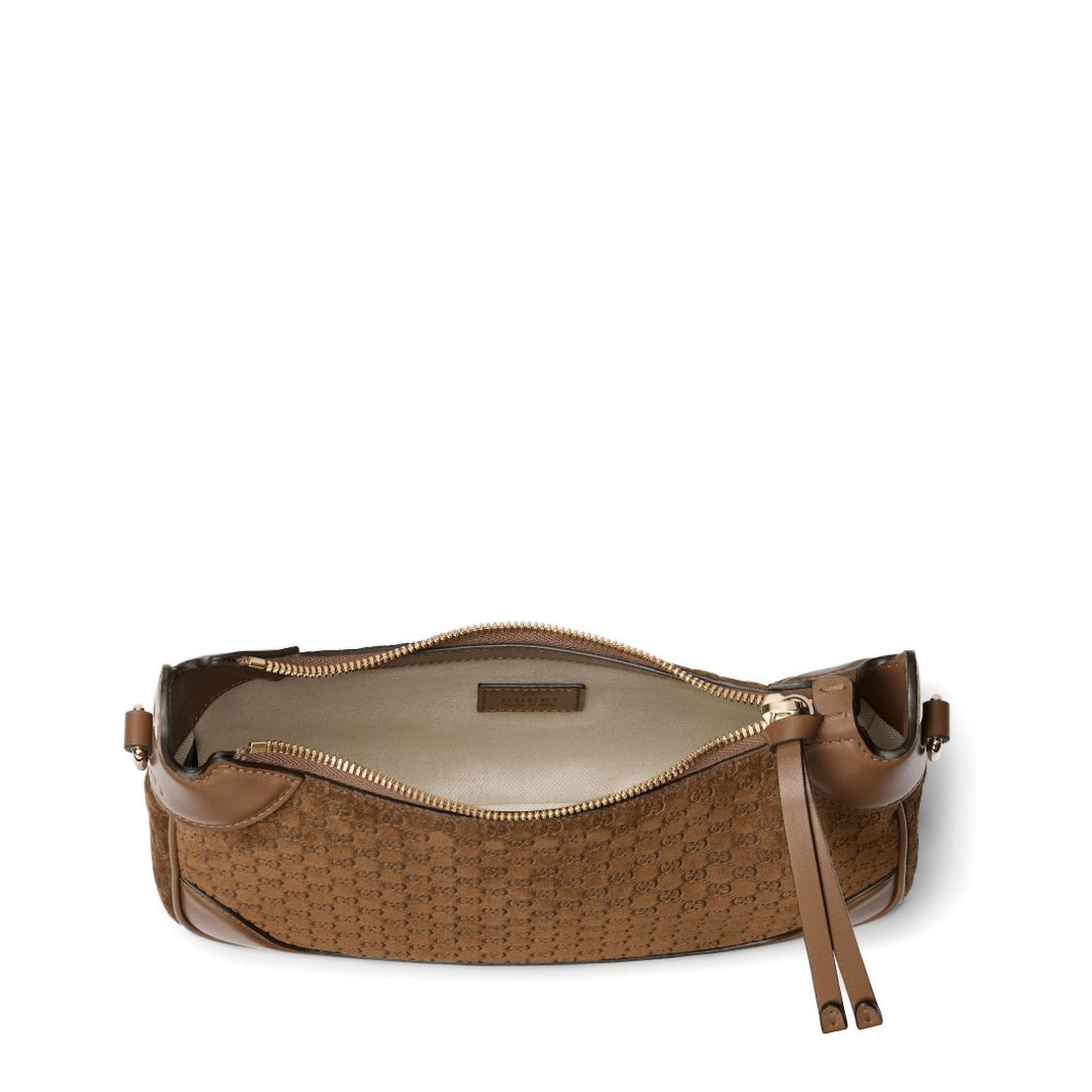 B Small Micro GG Suede Shoulder Bag - Brown - Image 3