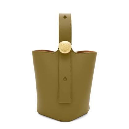 Pebble In Mellow Calfskin Mini Bucket Bag - Image 1