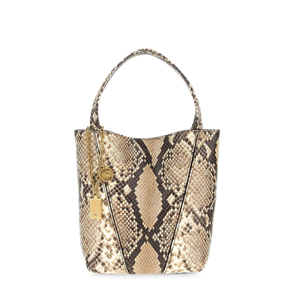 Small Spin Tote Bag in Python-Effect Leather - Image 1