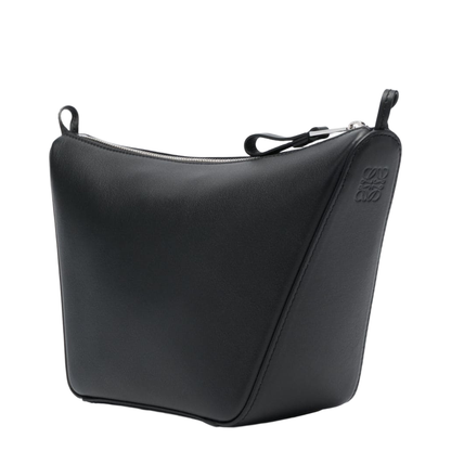 Hammock Mini Calfskin Hobo Bag - Black - Image 5