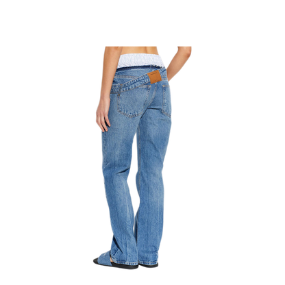 Boxer Detail and Drop Waistband Slim Fit Jeans - Image 3