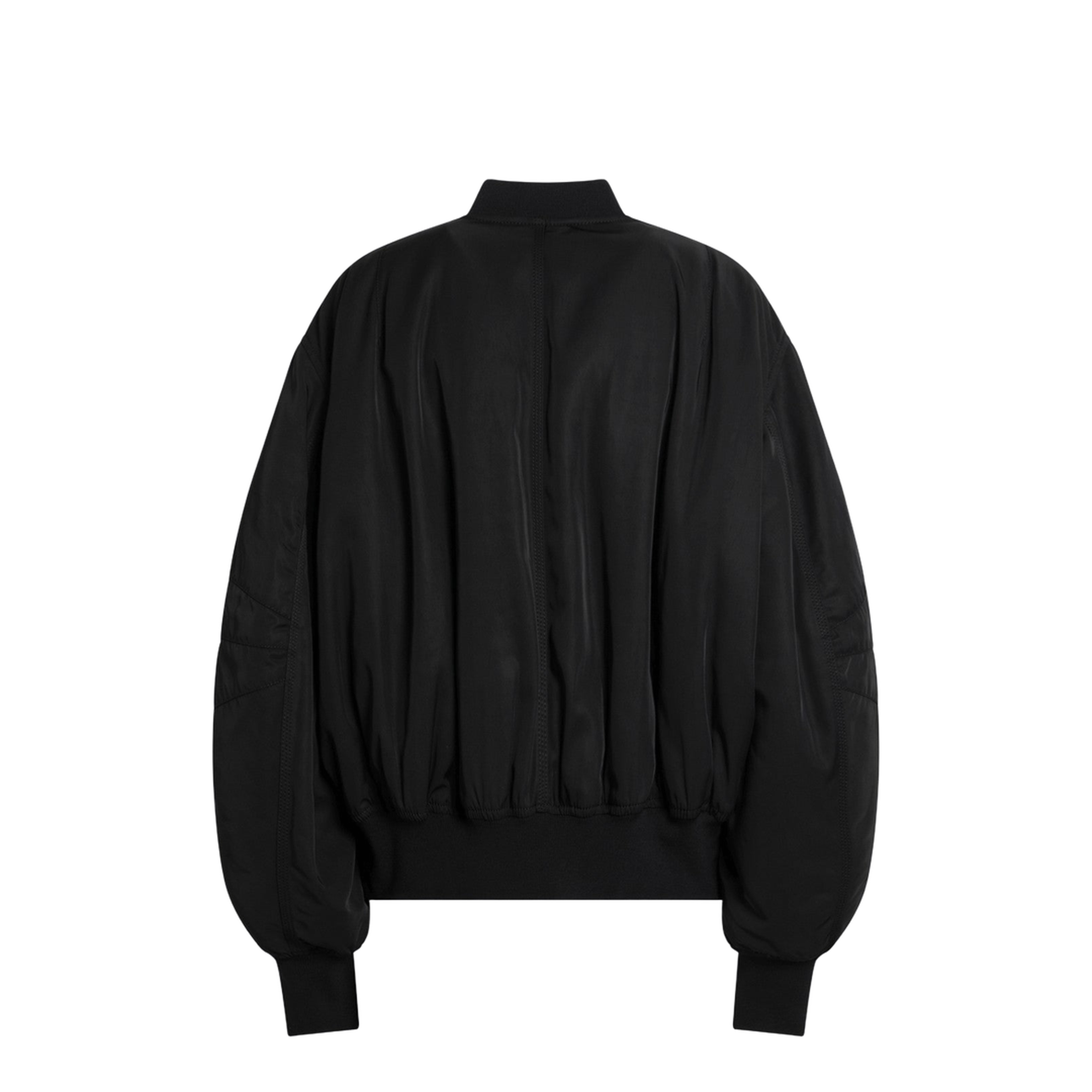 Black Zip Bomber Jacket - Image 2