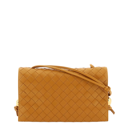 Intrecciato Leather Shoulder Bags - Gold - Image 2