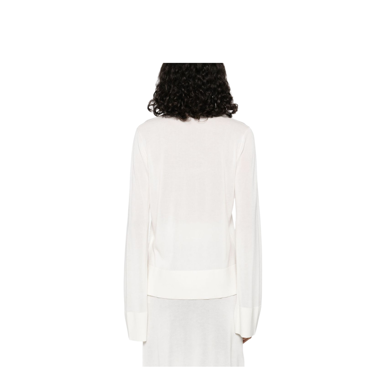 White High-Neck Knit Top - Image 3