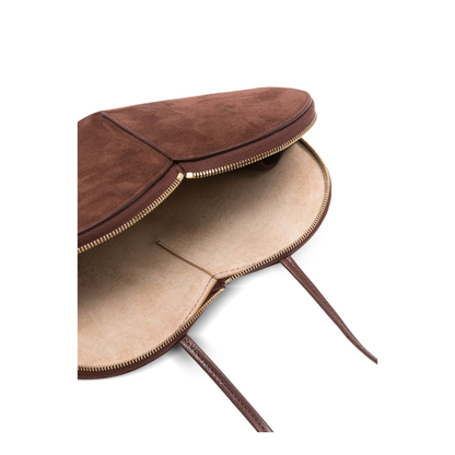 Brown Le Coeur Bi-Material Bag in Leather - Image 5