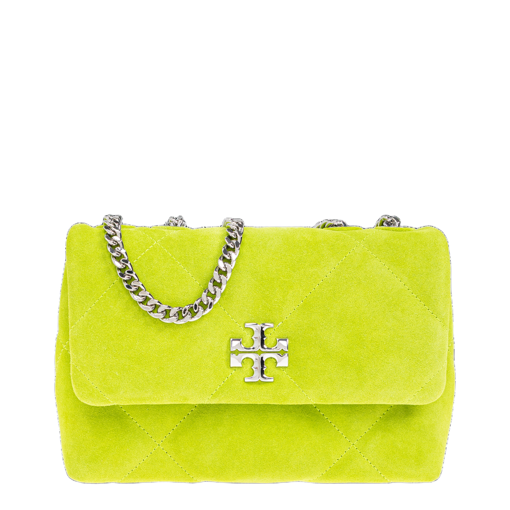 Kira Diamond Quilt Shoulder Bag Green - Image 1