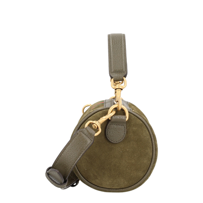 Ophidia Mini Shoulder Bag Suede Dark Green - Image 3
