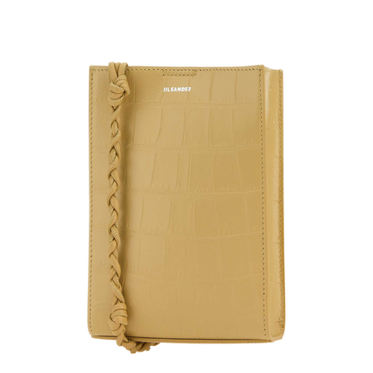 Beige Leather Small Tangle Shoulder Bag - Image 2