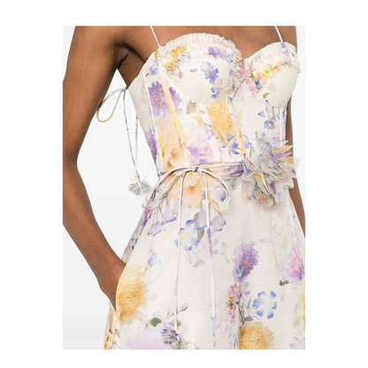 Midi Dress With Flower Print - Image 2