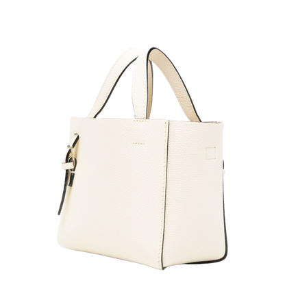 Soft Bucket Nano Bag Millepunte Calf Leather Bucket Bag - Pergamena White - Image 3