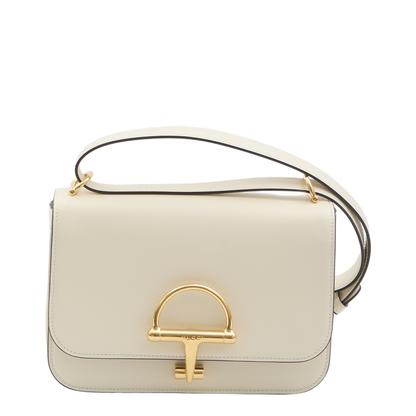 Siena Small Leather Shoulder Bag Ivory - Image 1
