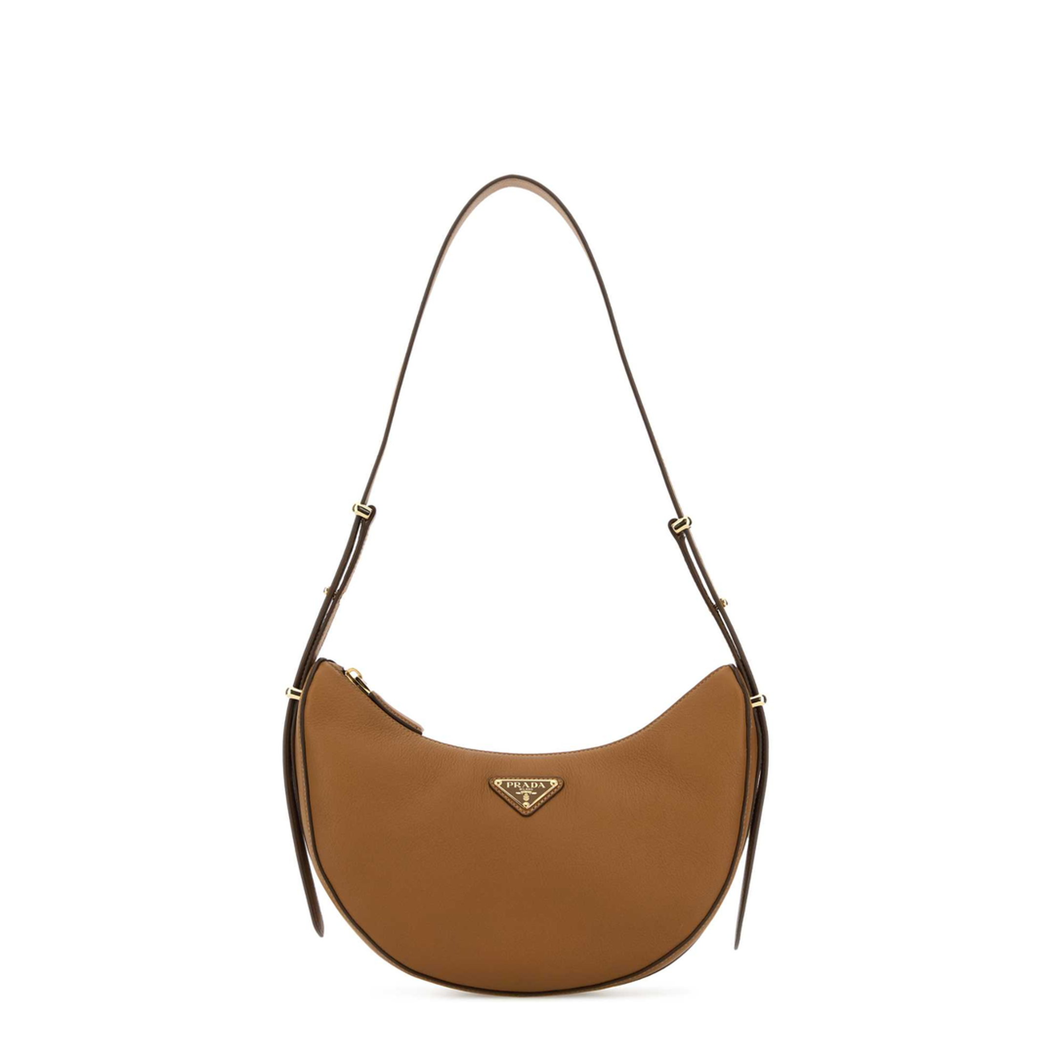 Arqué Small Calf Leather Shoulder Bag - Caramel - Image 1