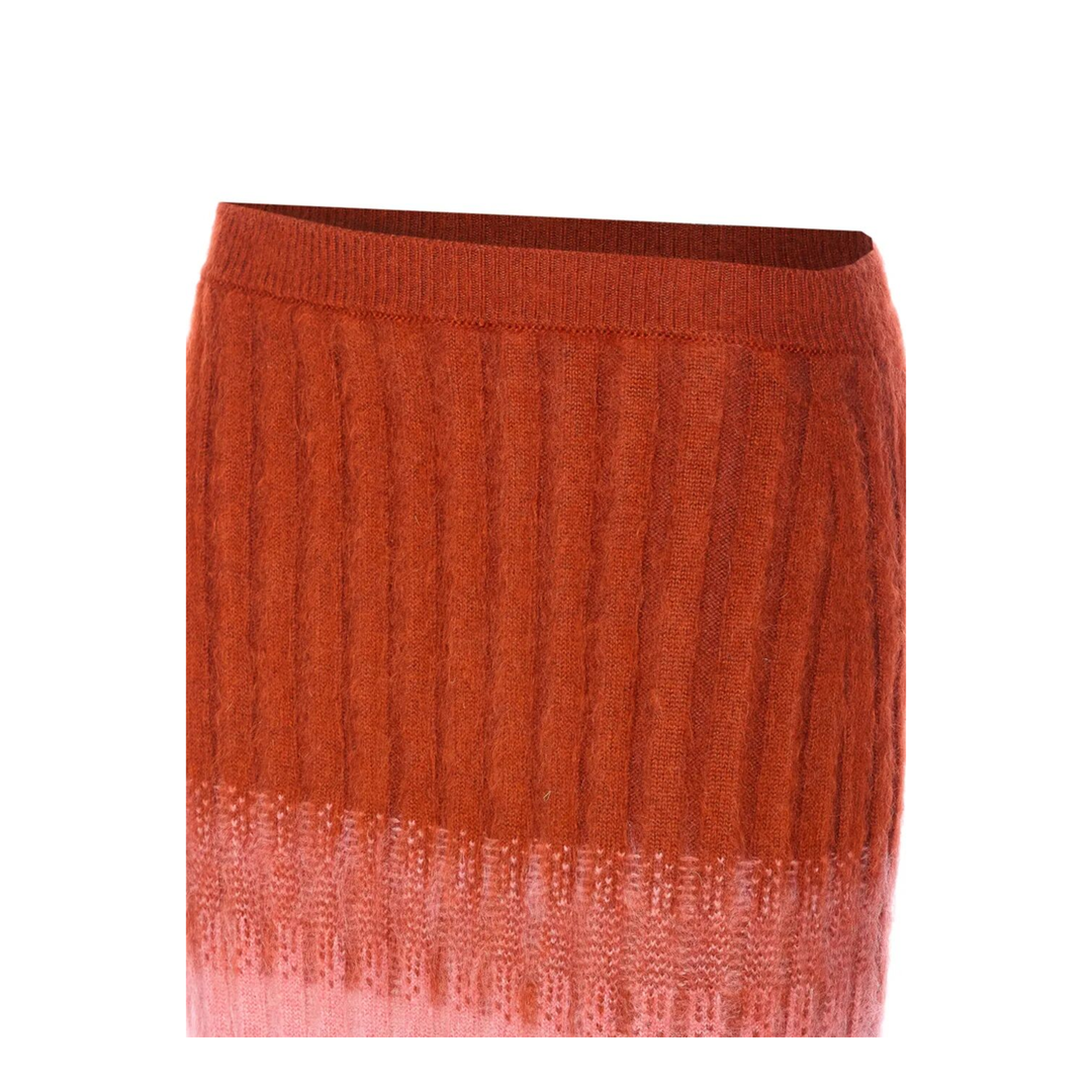 Gradient Mohair and Wool High-Waisted Midi Skirt - Image 3
