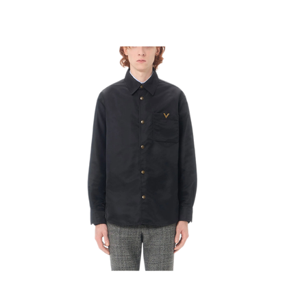 Nylon Shirt Jacket with Vgold - Image 4
