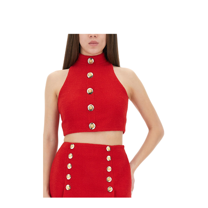 Red Virgin Wool Top - Image 4