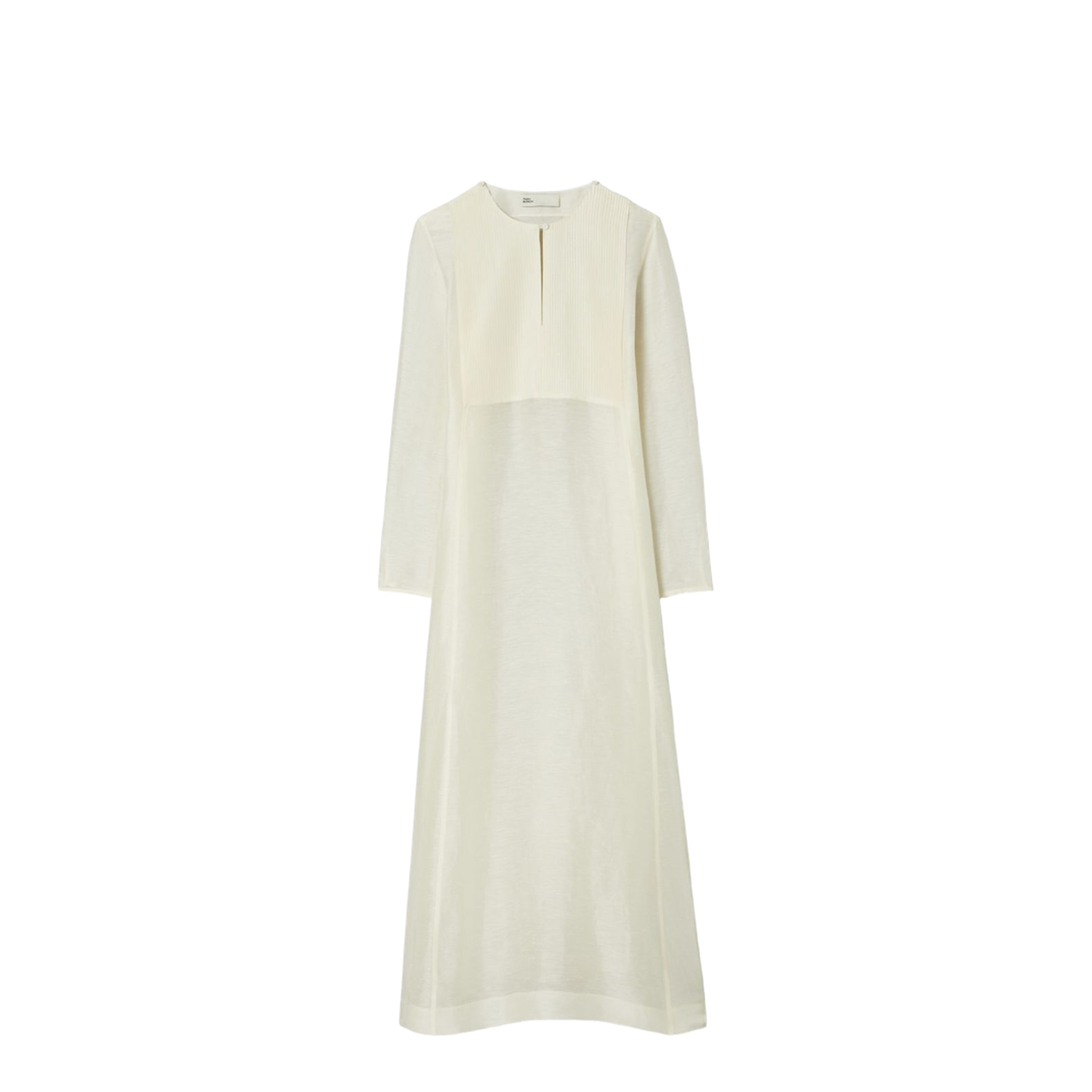 Ivory Linen Blend Caftan - Image 1