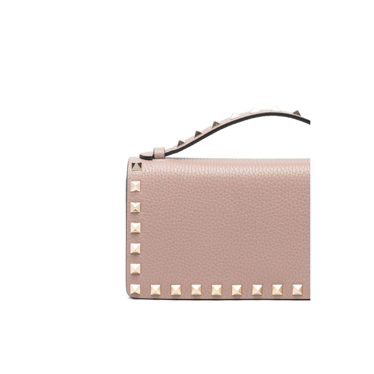 Rockstud Small Grainy Calfskin Shoulder Bag - Light Ivory - Image 4