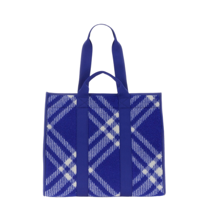 Virgin Wool Shopper Bag - Blue - Image 1
