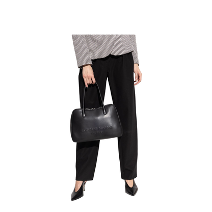 Eagle Club Capsule Collection Soft Leather Shoulder Bag - Black - Image 2