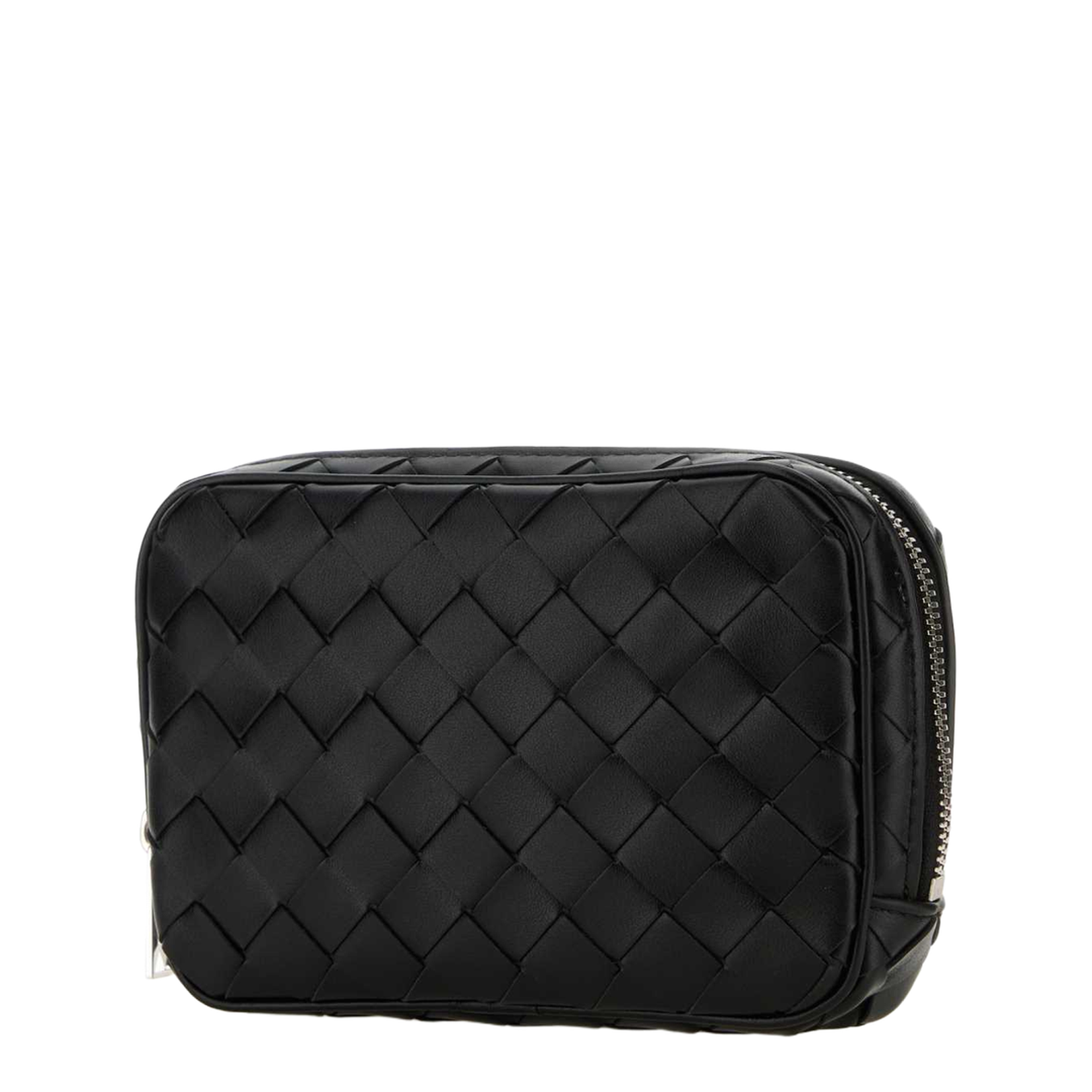 Black Leather Small Intrecciato Beauty Case - Image 2