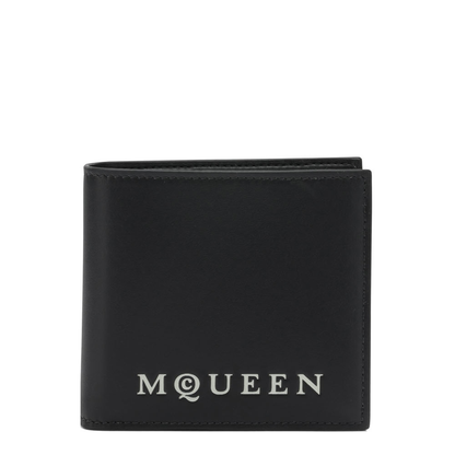 Alexander McQueen McQueen Bifold Wallet With Logo In Black Calfskin - Image 1