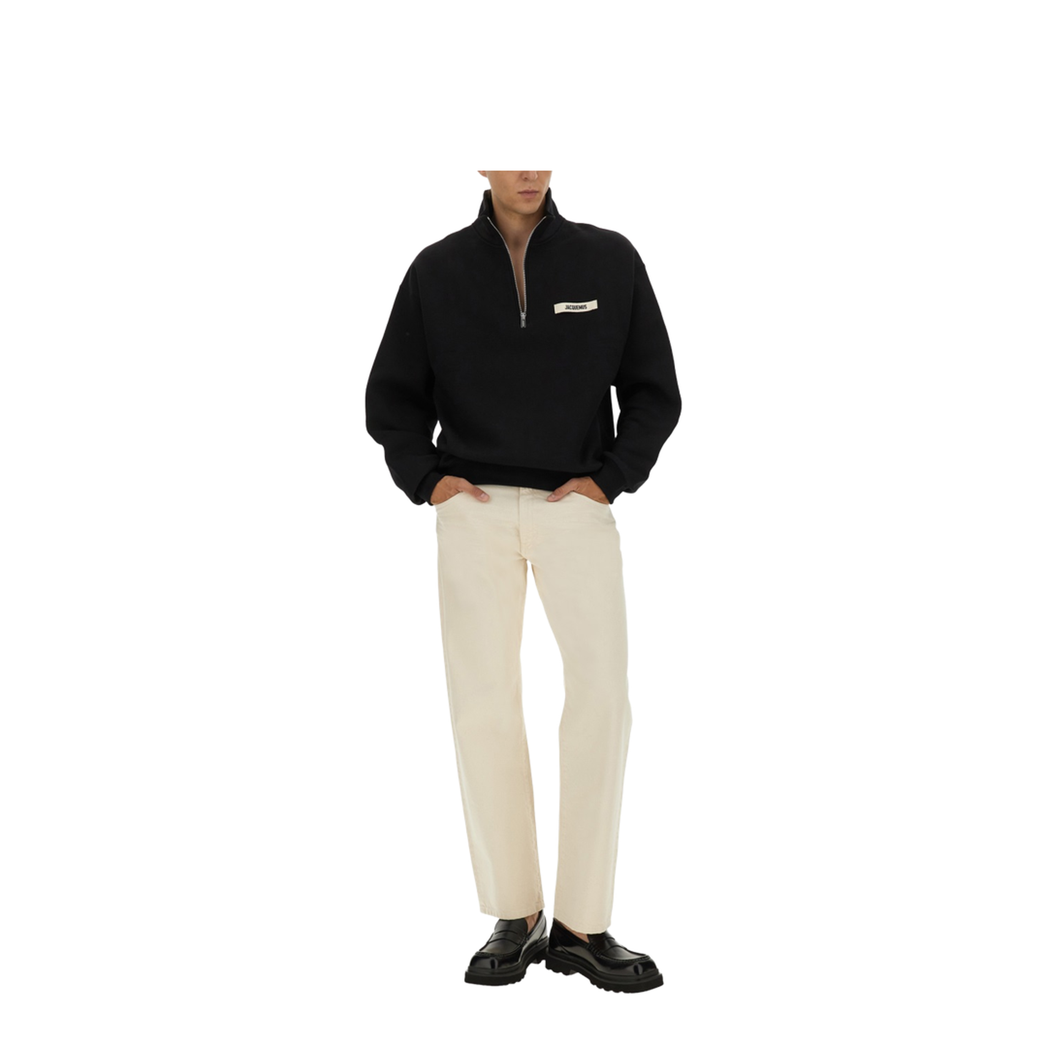 Gros Grain Zipped-Rollneck Sweatshirt - Image 4