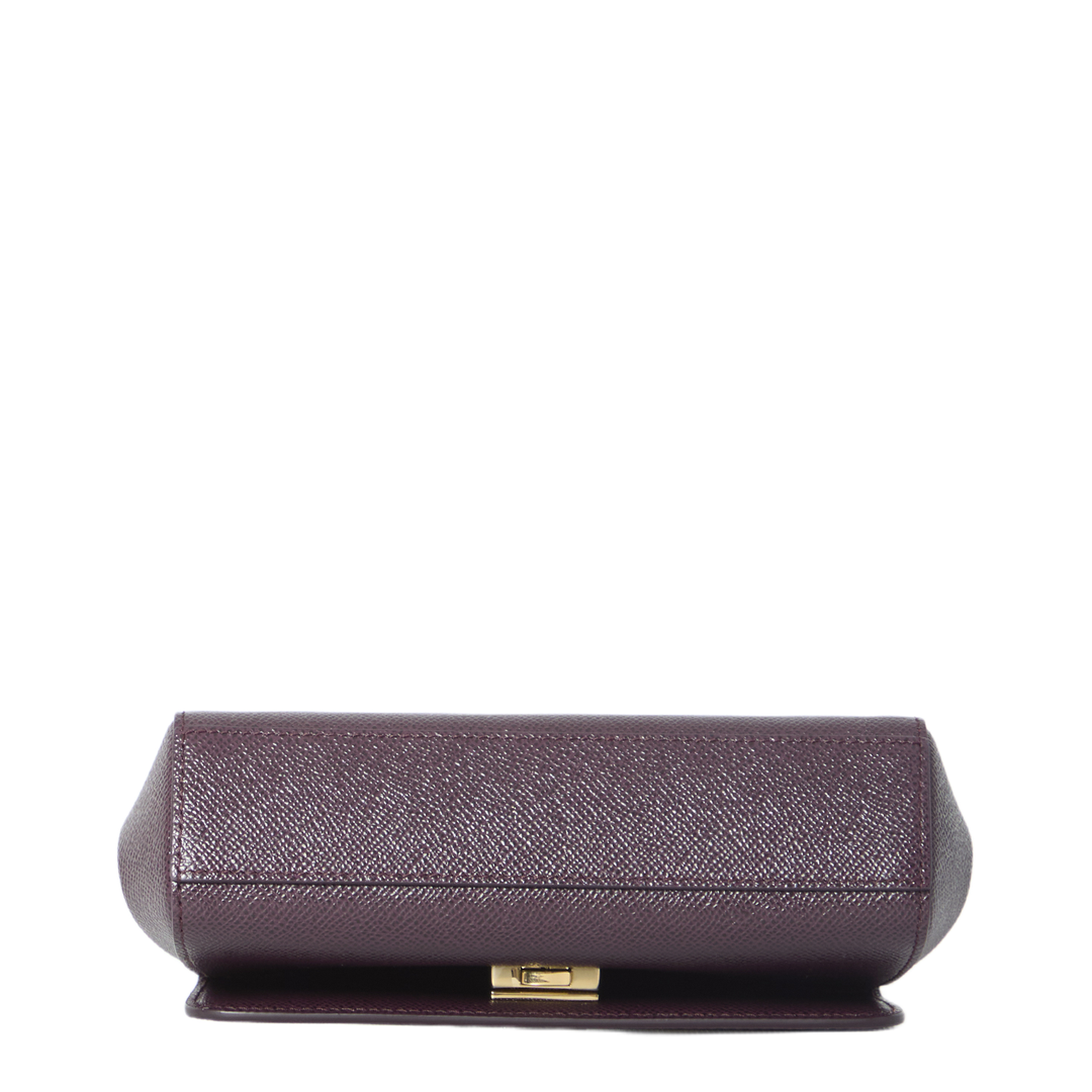 Sicily Mini Dauphine Calfskin Top-Handle Bag - Burgundy - Image 3