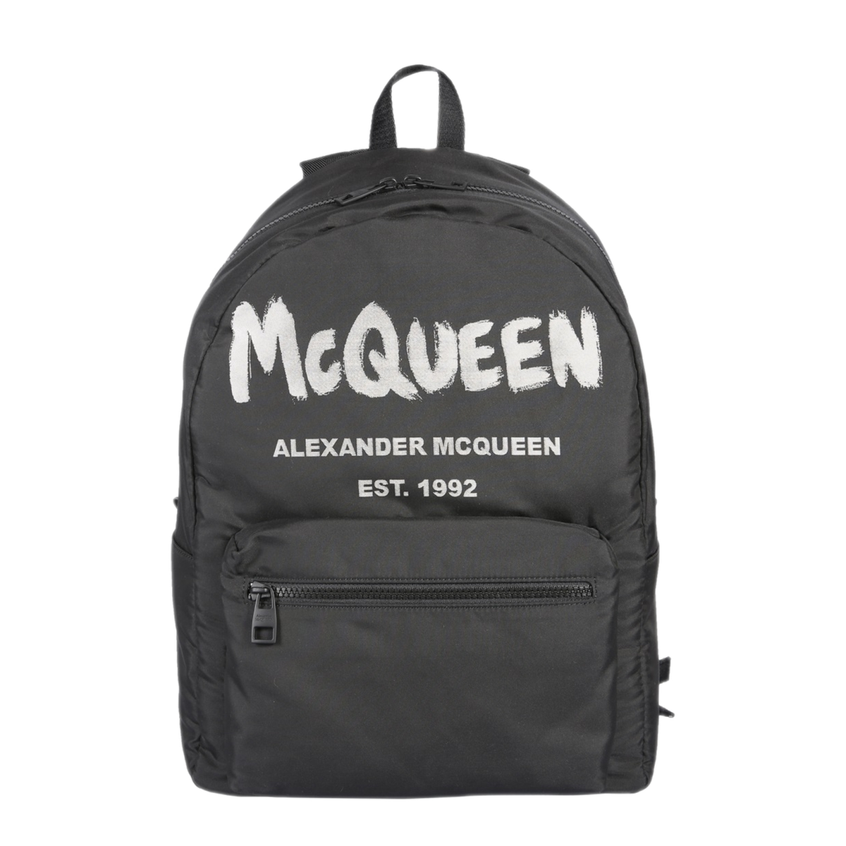 McQueen Graffiti Metropolitan Backpack - Black/Ivory - Image 1