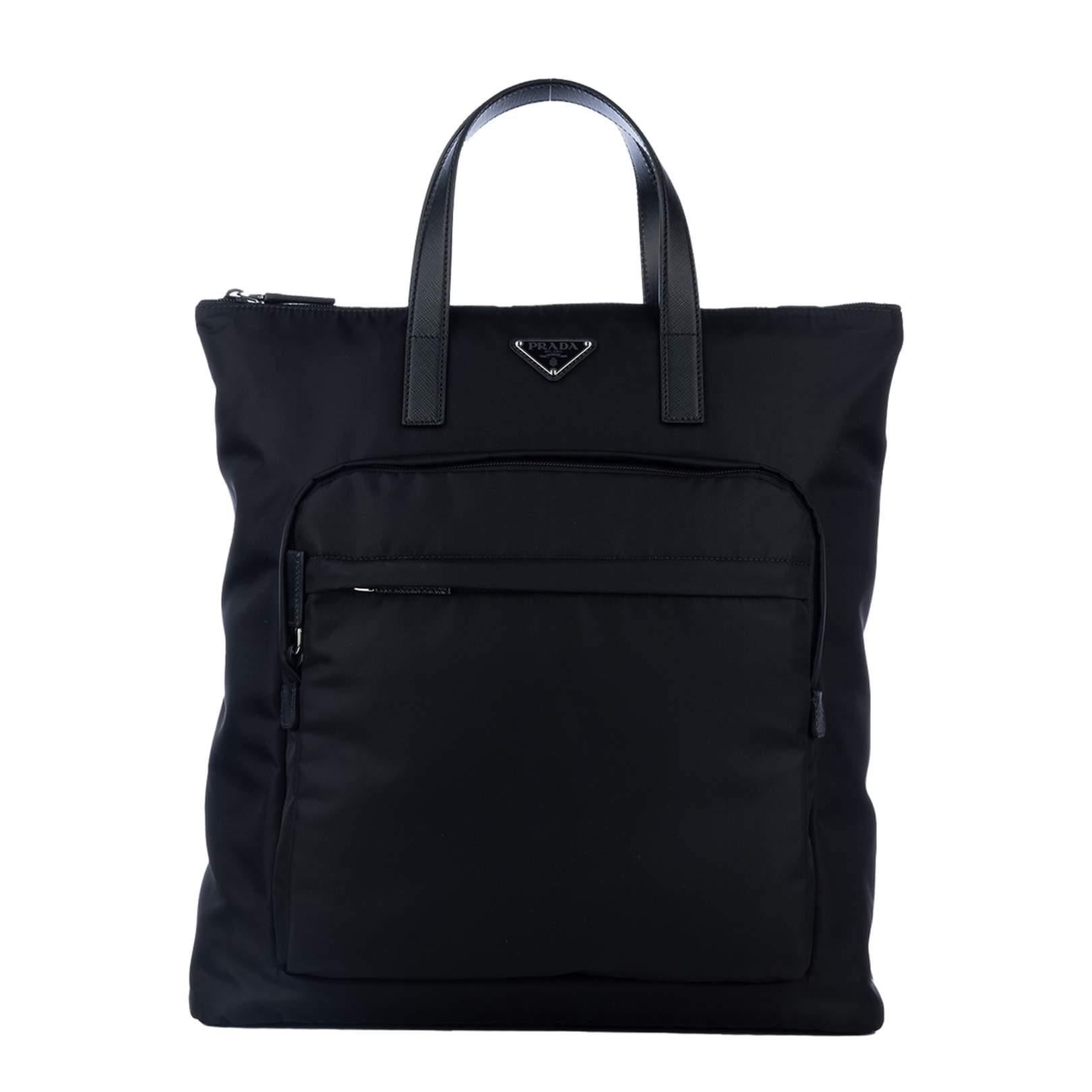 Re-Nylon and Saffiano Leather Tote Bag - Image 4