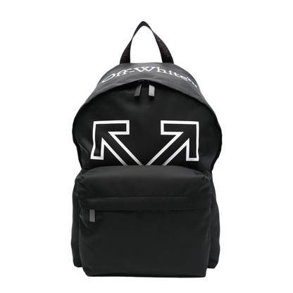 Heritage Nylon Backpack - Black/White - Image 1
