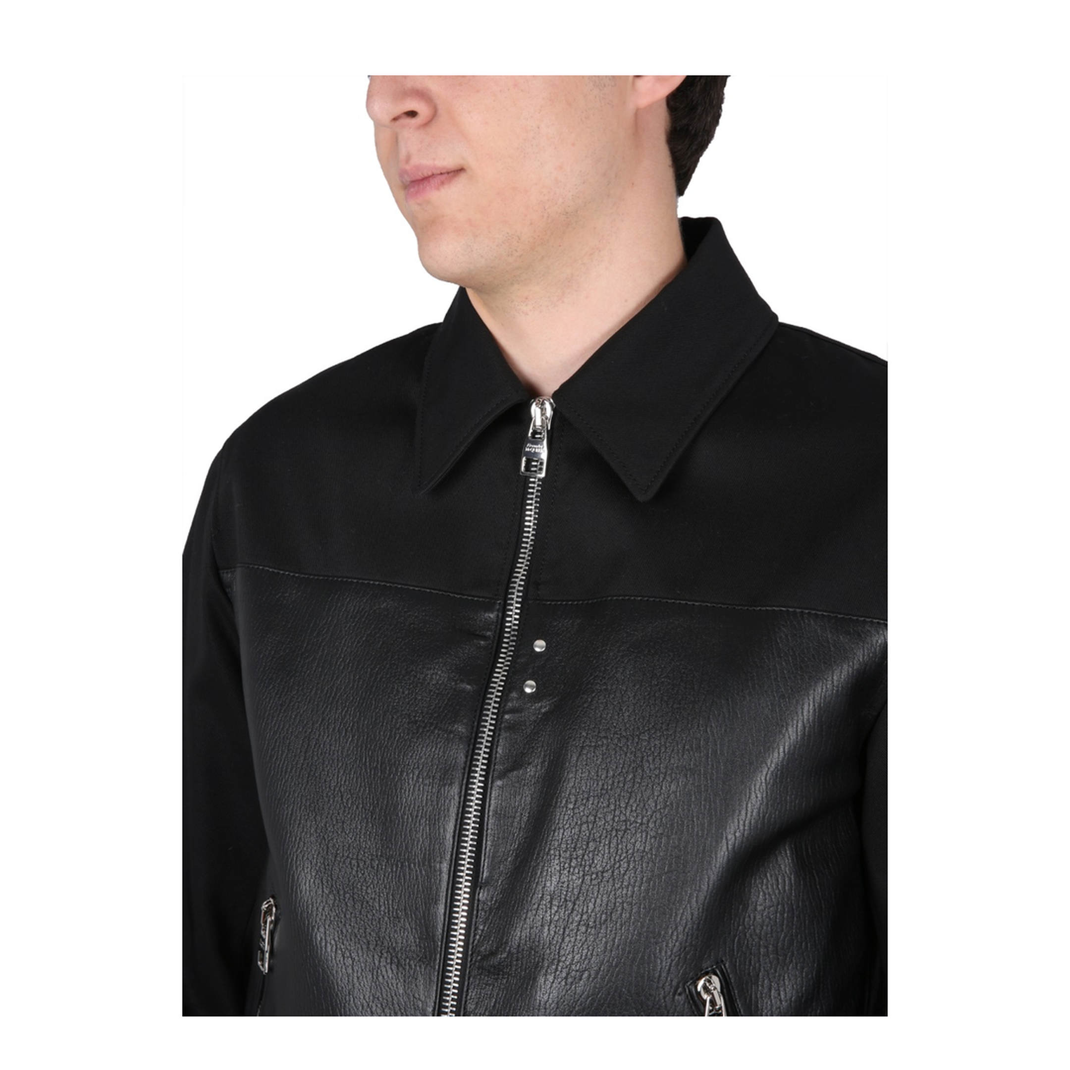 Leather Bomber Jacket - Image 4