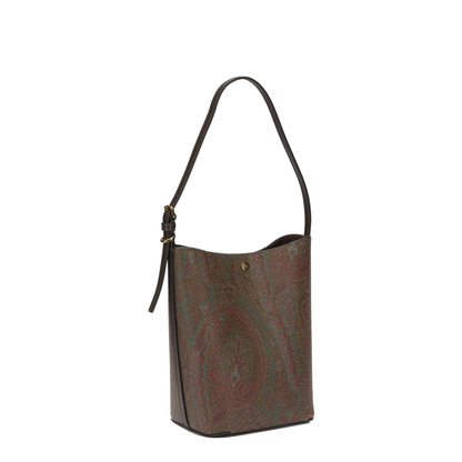 Essential Arnica Medium Paisley Jacquard Cotton Hobo Bag - Brown - Image 2
