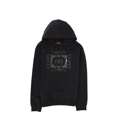 Cotton Jersey Sweatshirt with Print in Black - Image 1