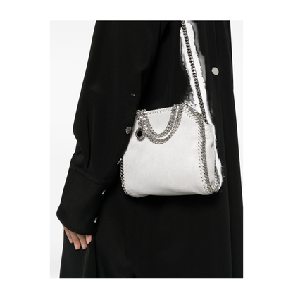 Falabella Tiny Polyester/Polyurethane Tote - Airlite Pearl Grey - Image 3