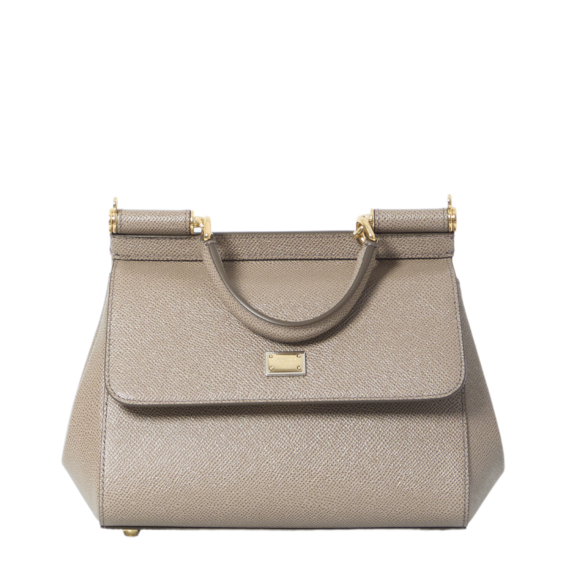 Sicily Medium Calfskin Handbag - Fango - Image 1