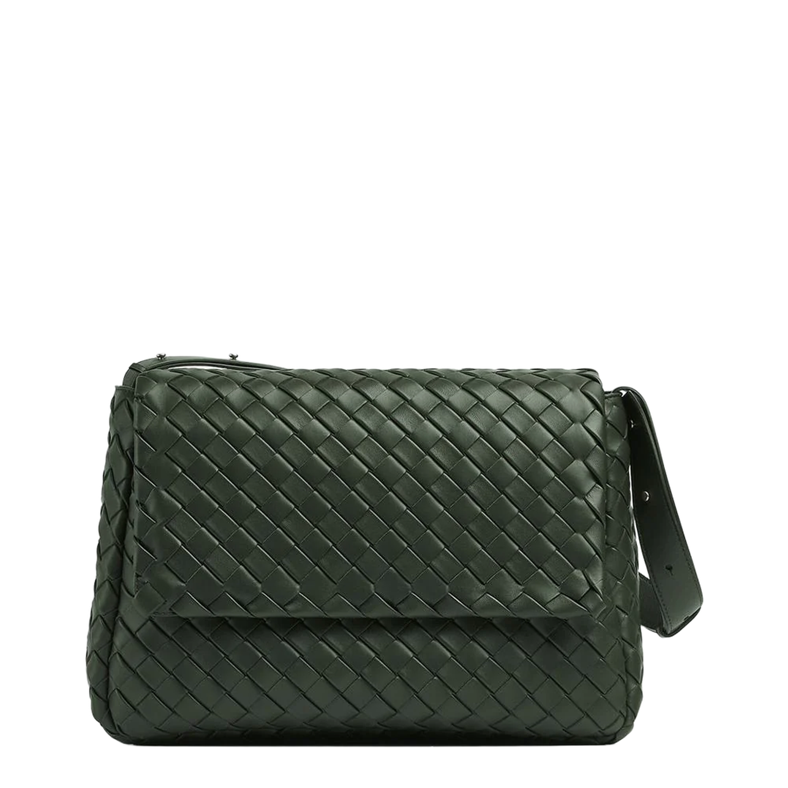 Cobble Large Leather Crossbody Bags - Green - Image 1