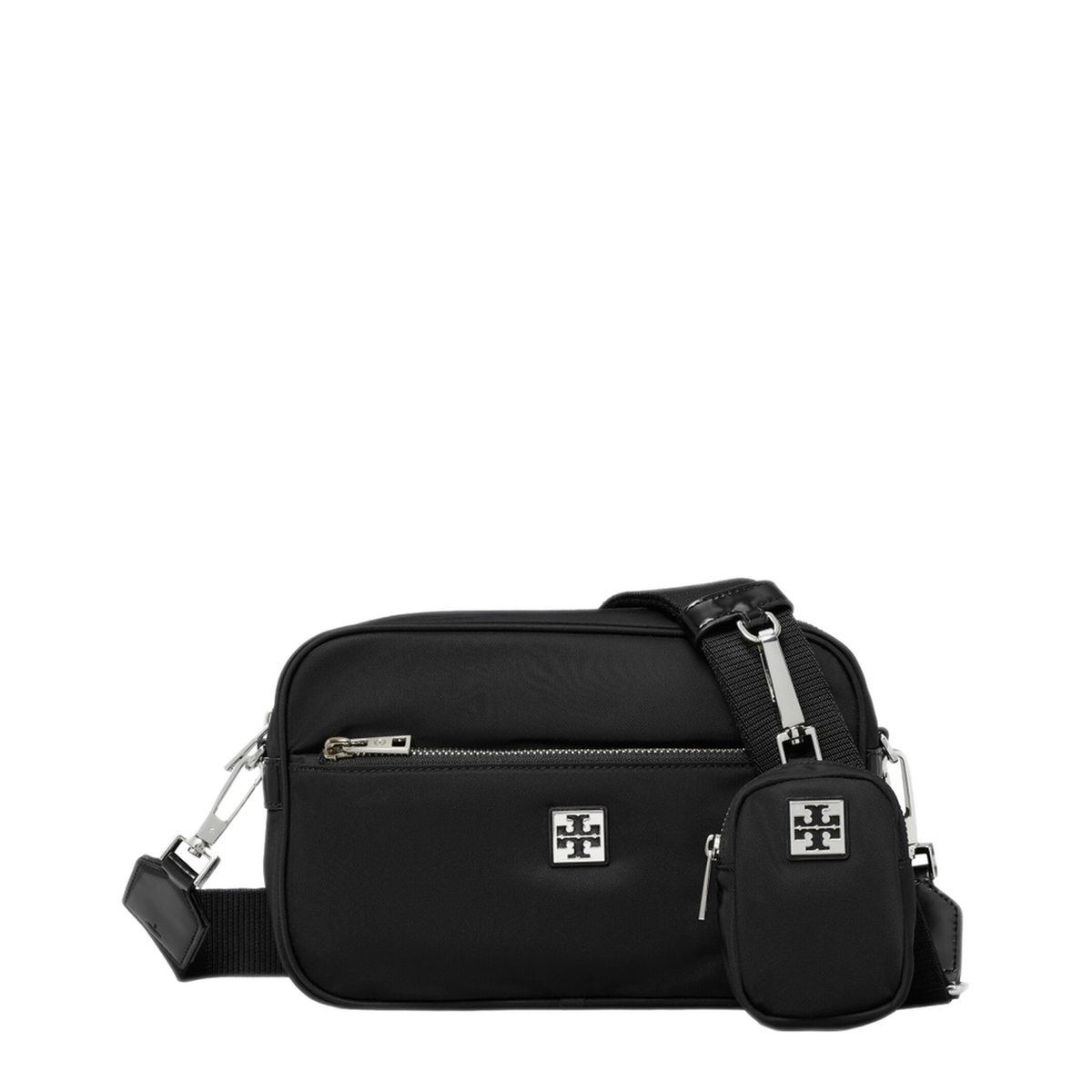 Medium Recycled Nylon Crossbody - Black - Image 1