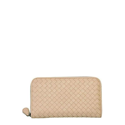 Intrecciato Leather Wallet - Beige - Image 1