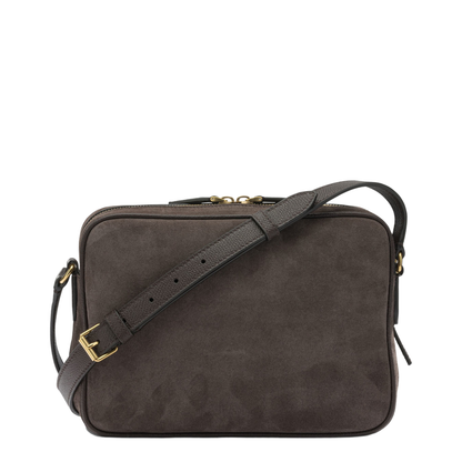 Antibes Suede Camera Bag - Moro (Dark Brown) - Image 3