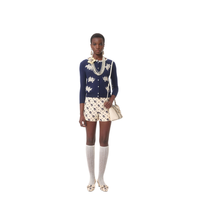 Sand Leather Small Rockstud Shopping Bag - Image 2