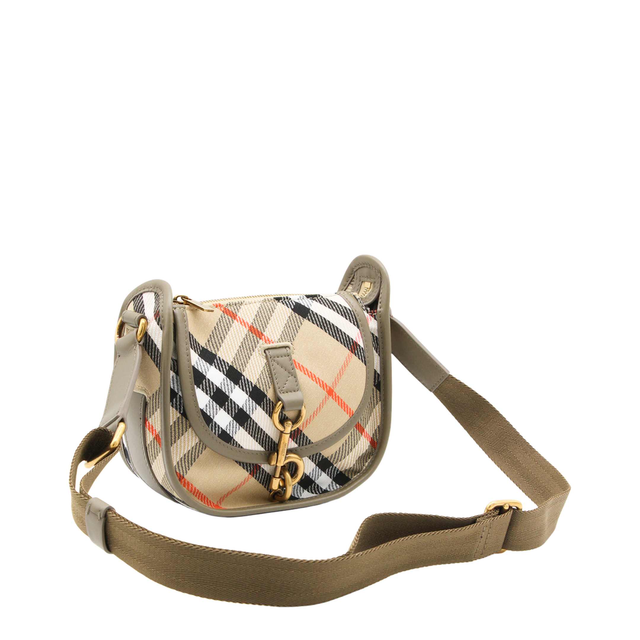 B Clip Mini Water-Repellent Canvas Crossbody Bag - Sand - Image 3