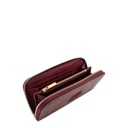 Arnica Medium Paisley Jacquard Zip-Around Wallet - Brown - Image 5