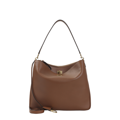 Rodeo Medium Calfskin Hobo Shoulder Bag - New Tan - Image 1