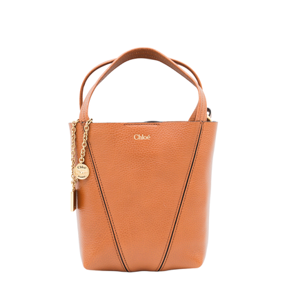 Small Spin Tote Bag in Grained Leather - Image 1