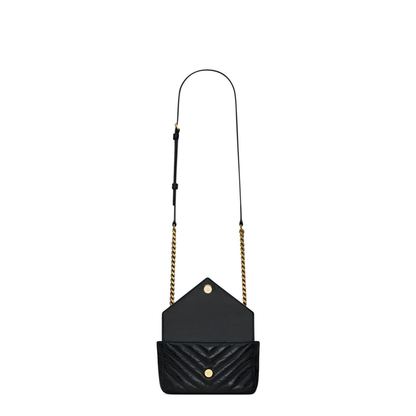 College Mini Leather Shoulder Bags - Black - Image 6